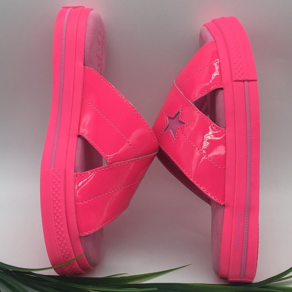CONVERSE ONE STAR SLIDE HYPER PINK/LT STRAWBERRY - Picture 5 of 8